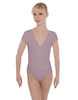 Solid Lycra Cap Sleeve Crossover Leotard