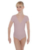 Solid Lycra Cap Sleeve Crossover Leotard