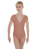 Solid Lycra Cap Sleeve Crossover Leotard
