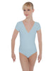 Solid Lycra Cap Sleeve Crossover Leotard
