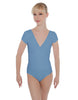 Solid Lycra Cap Sleeve Crossover Leotard
