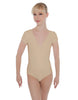 Solid Lycra Cap Sleeve Crossover Leotard