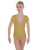 Solid Lycra Cap Sleeve Crossover Leotard