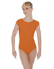 Solid Lycra Cap Sleeve Open Bow Back Leotard