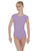 Solid Lycra Cap Sleeve Open Bow Back Leotard