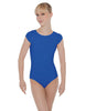 Solid Lycra Cap Sleeve Open Bow Back Leotard