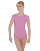 Solid Lycra Cap Sleeve Open Bow Back Leotard