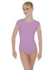 Solid Lycra Cap Sleeve Open Bow Back Leotard