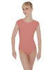 Solid Lycra Cap Sleeve Open Bow Back Leotard