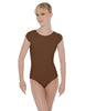 Solid Lycra Cap Sleeve Open Bow Back Leotard