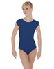 Solid Lycra Cap Sleeve Open Bow Back Leotard