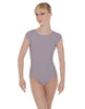 Solid Lycra Cap Sleeve Open Bow Back Leotard