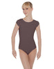Solid Lycra Cap Sleeve Open Bow Back Leotard