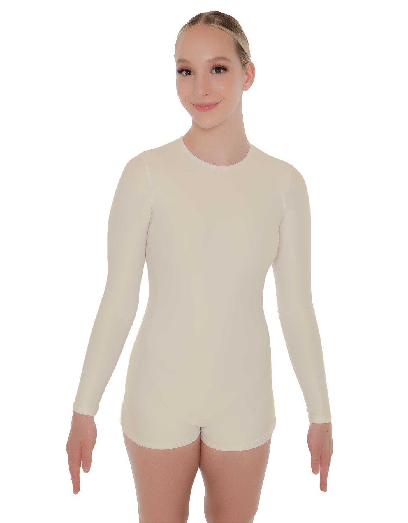 Solid Lycra LS Biketard Keyhole Back