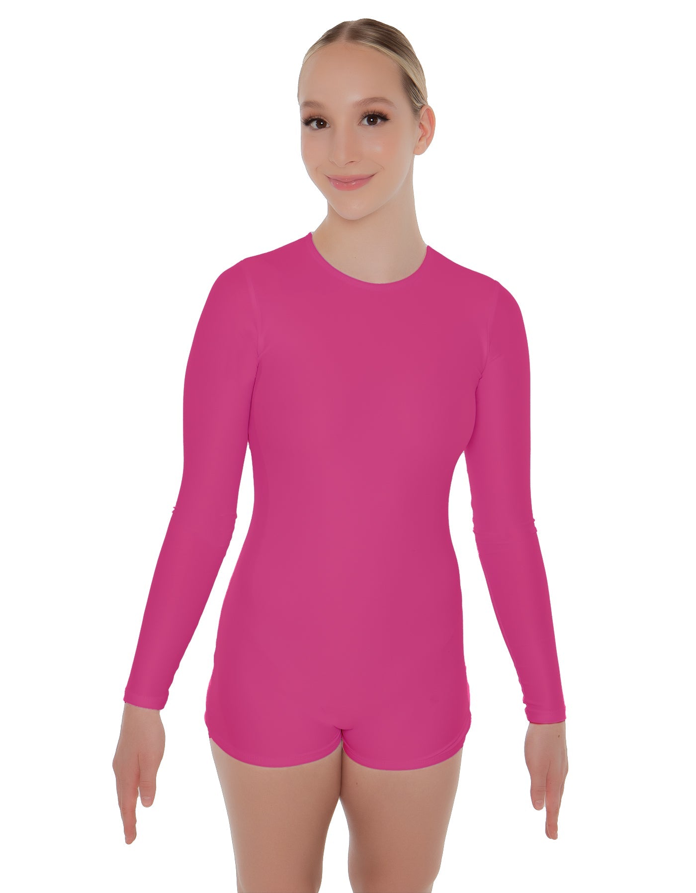 Solid Lycra LS Biketard Keyhole Back