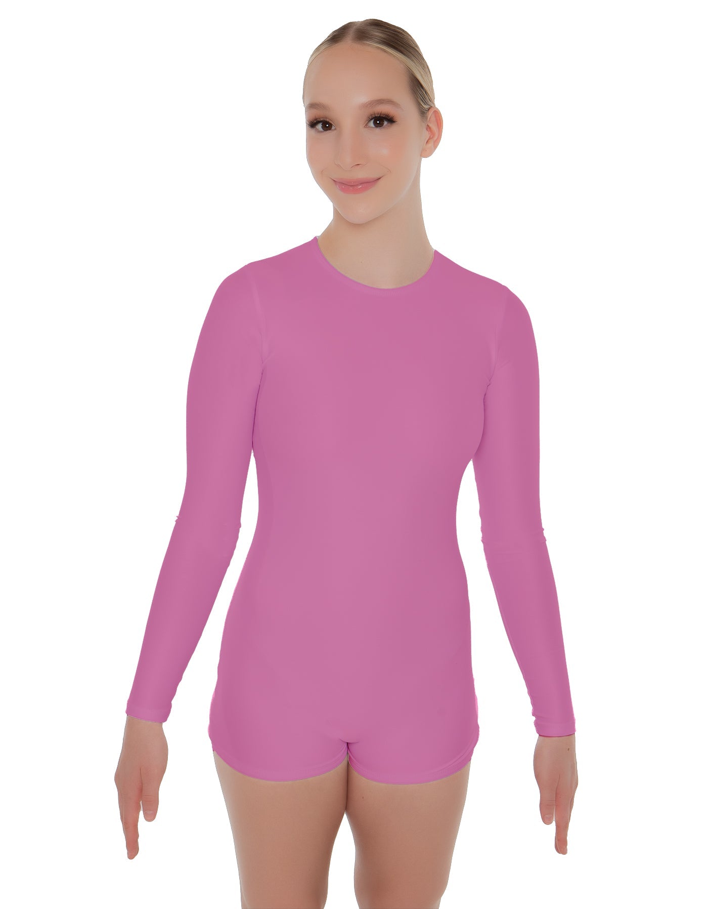Solid Lycra LS Biketard Keyhole Back
