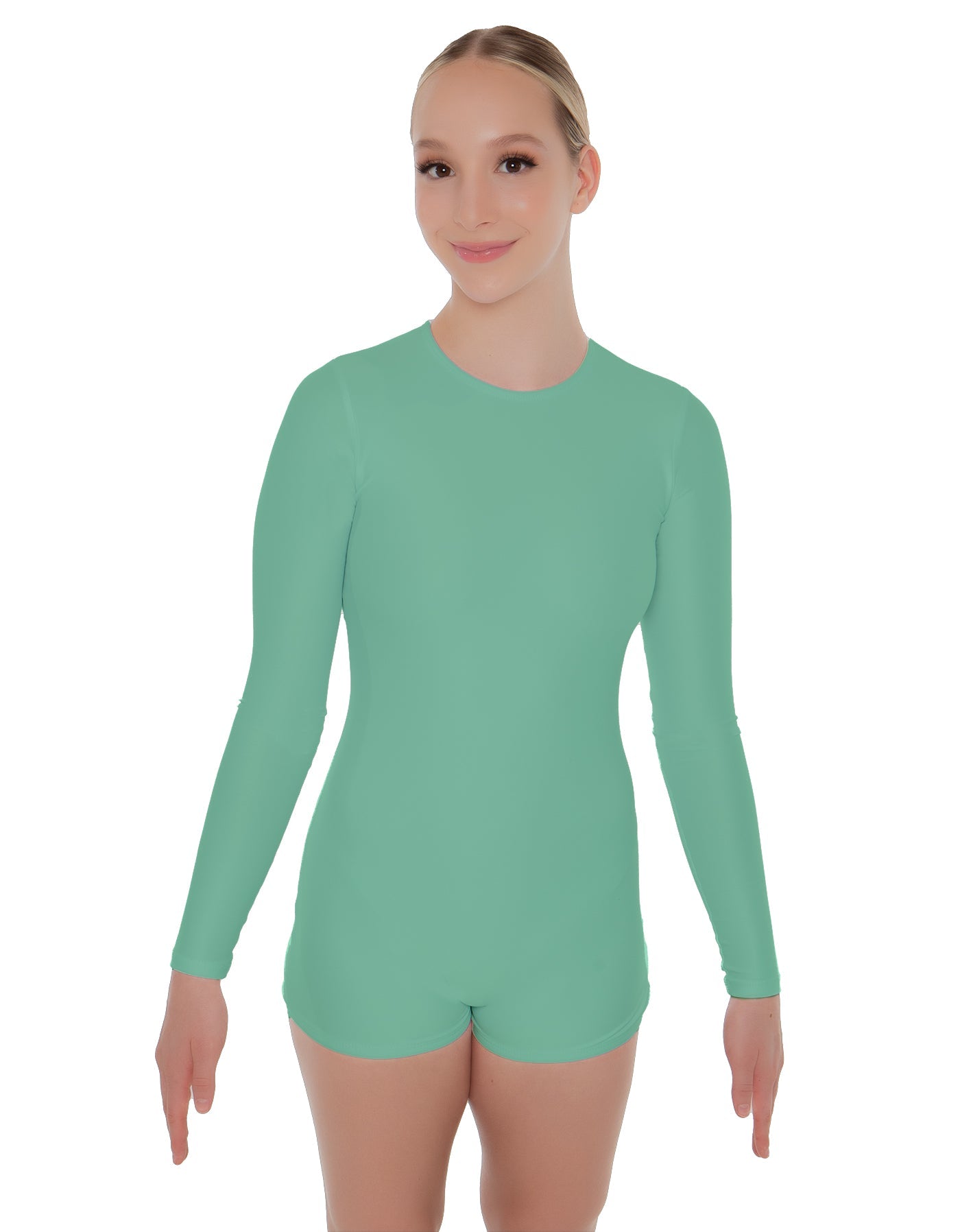 Solid Lycra LS Biketard Keyhole Back
