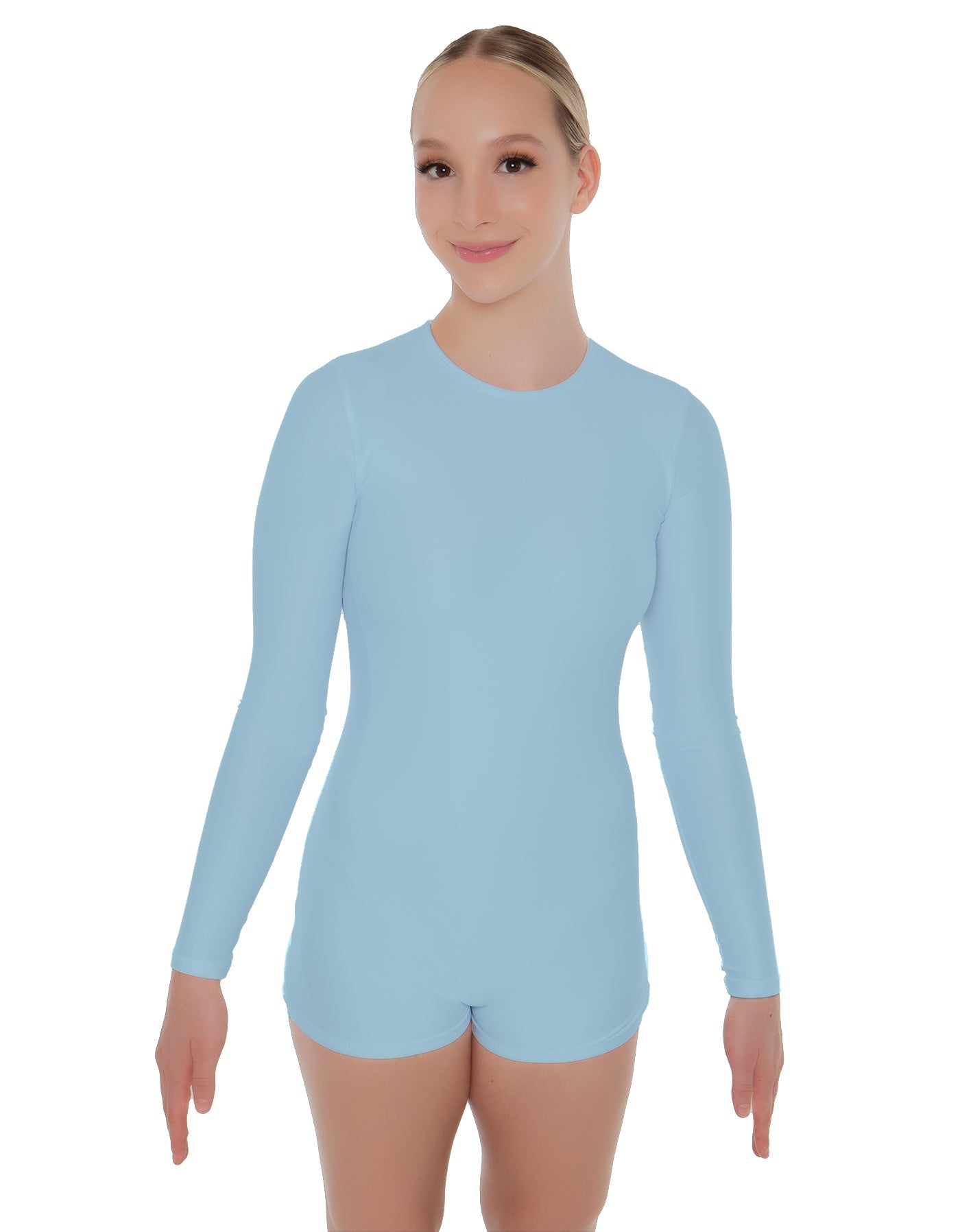 Solid Lycra LS Biketard Keyhole Back