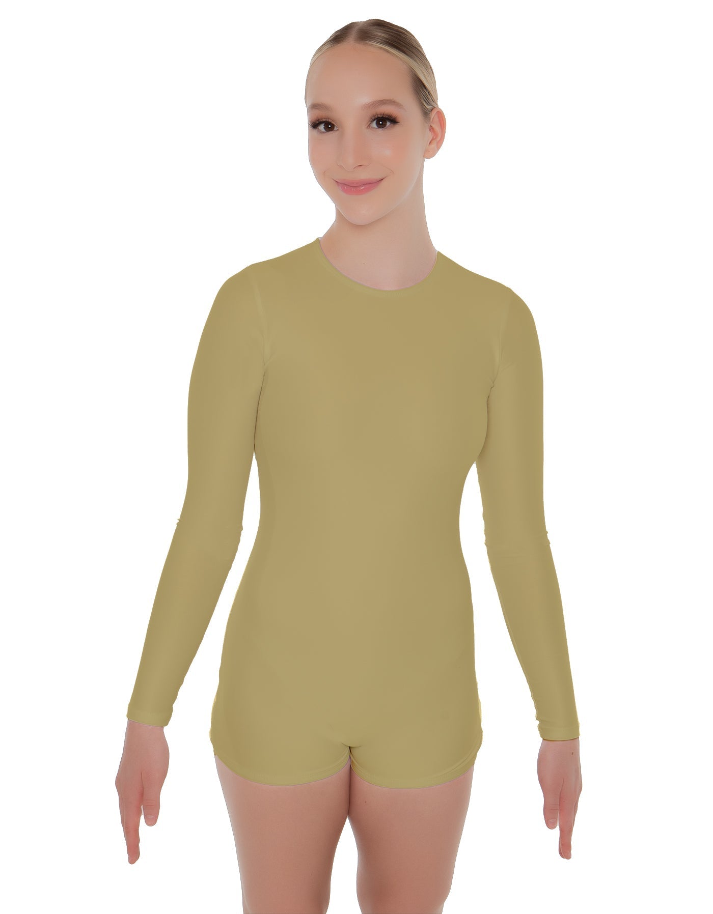 Solid Lycra LS Biketard Keyhole Back