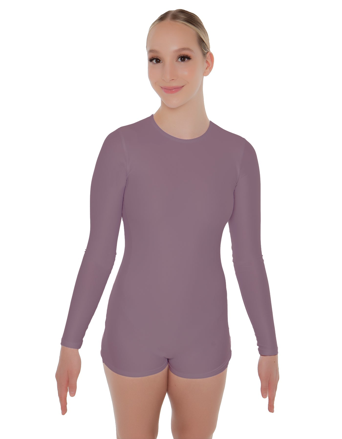 Solid Lycra LS Biketard Keyhole Back