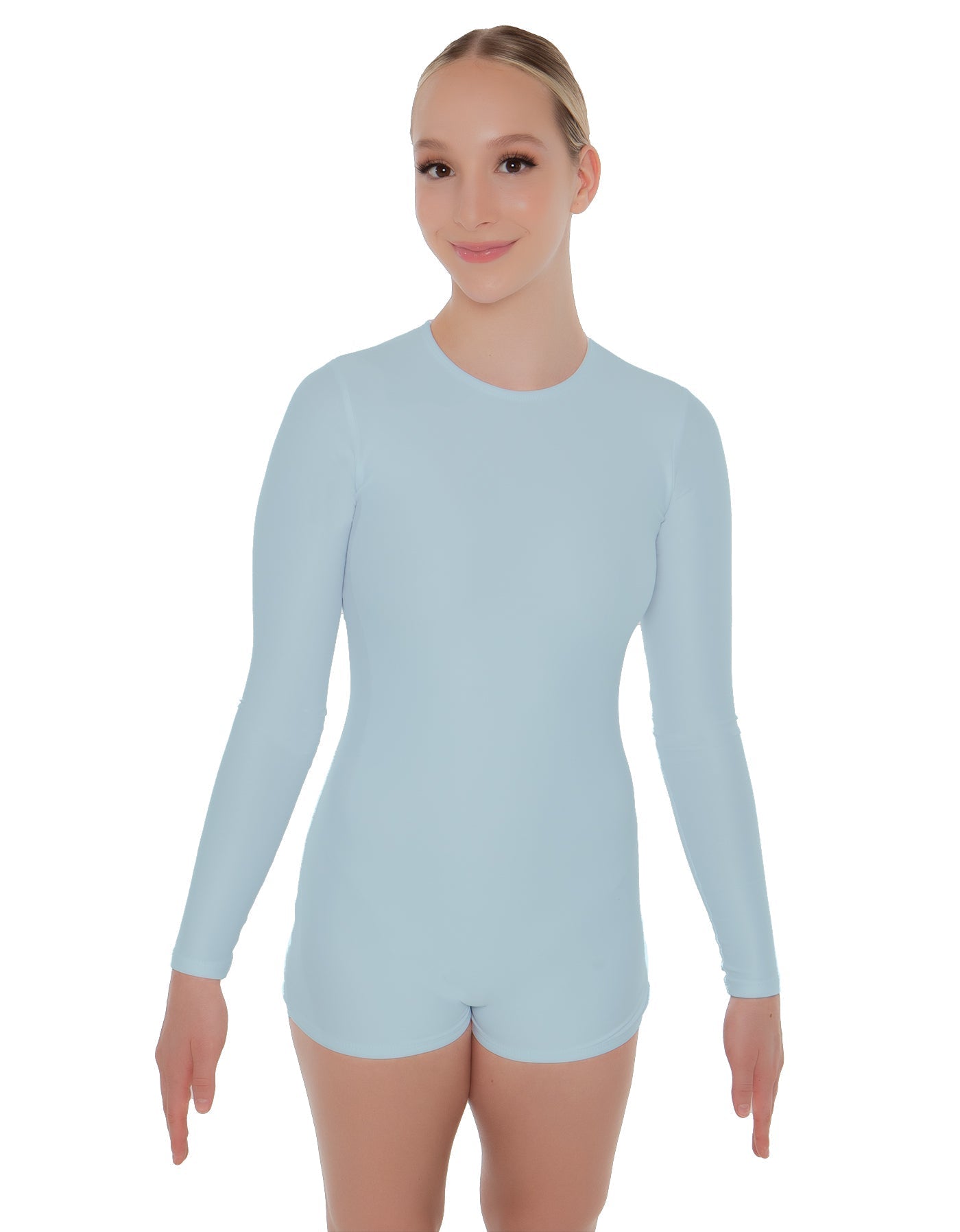 Solid Lycra LS Biketard Keyhole Back