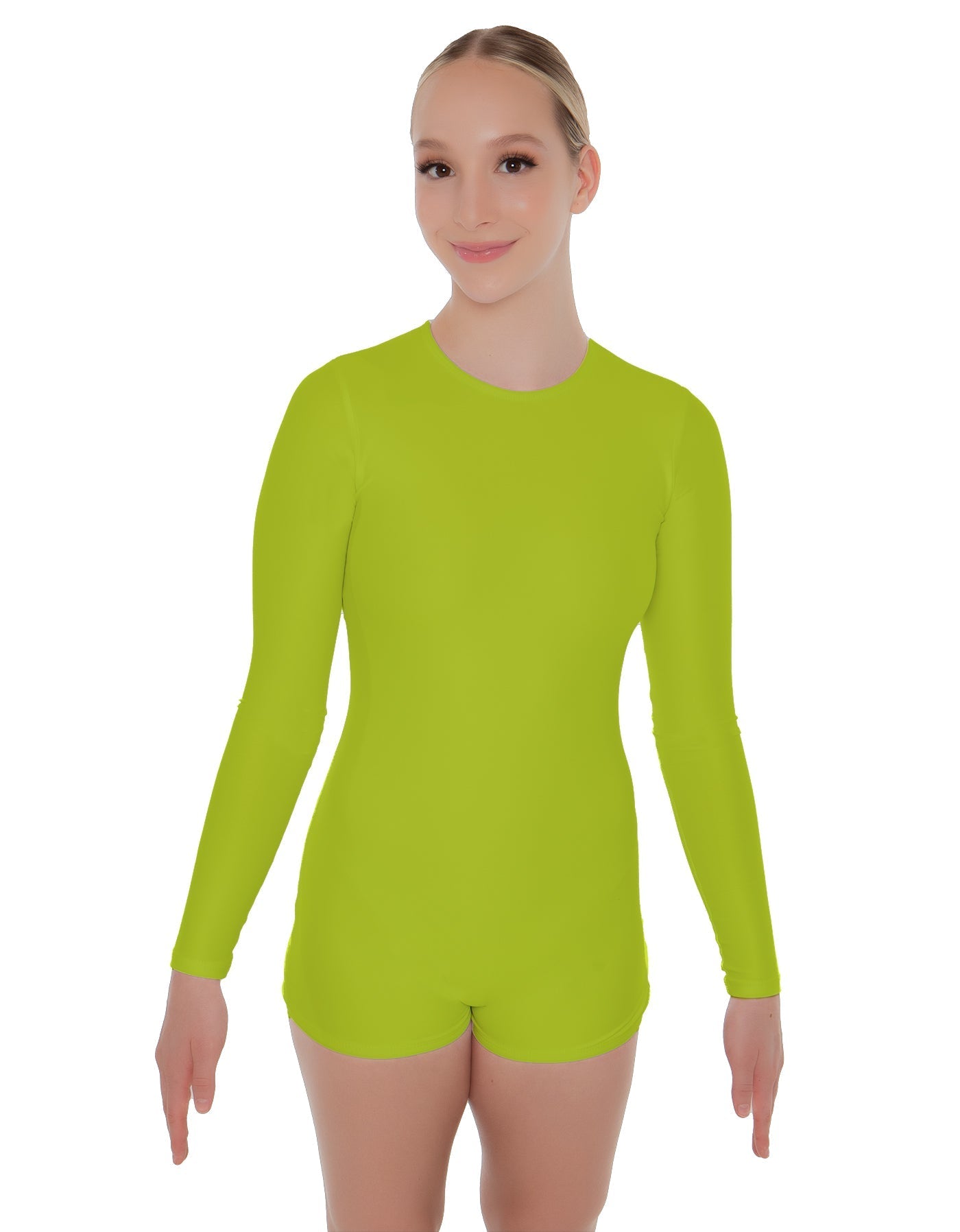 Solid Lycra LS Biketard Keyhole Back