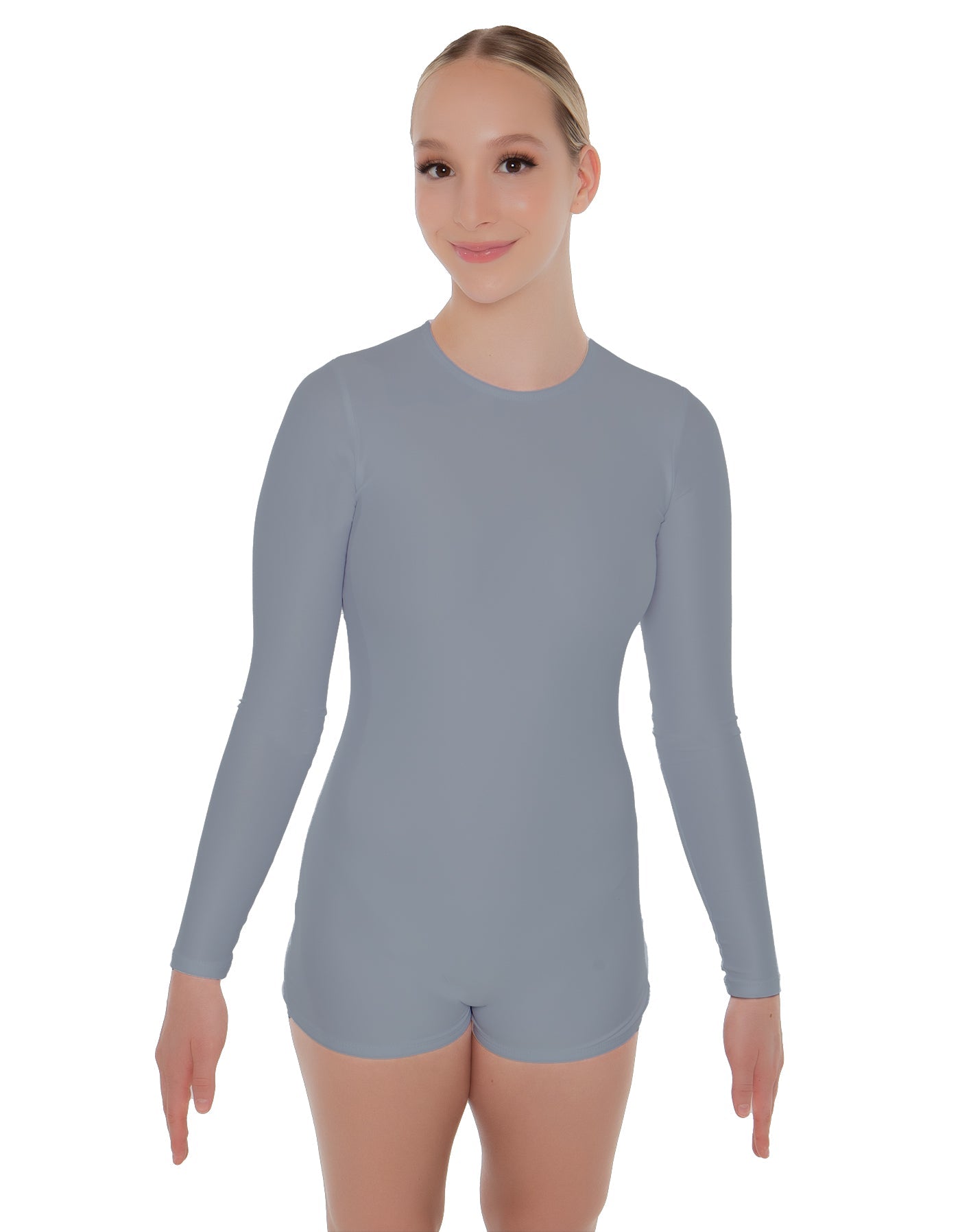 Solid Lycra LS Biketard Keyhole Back