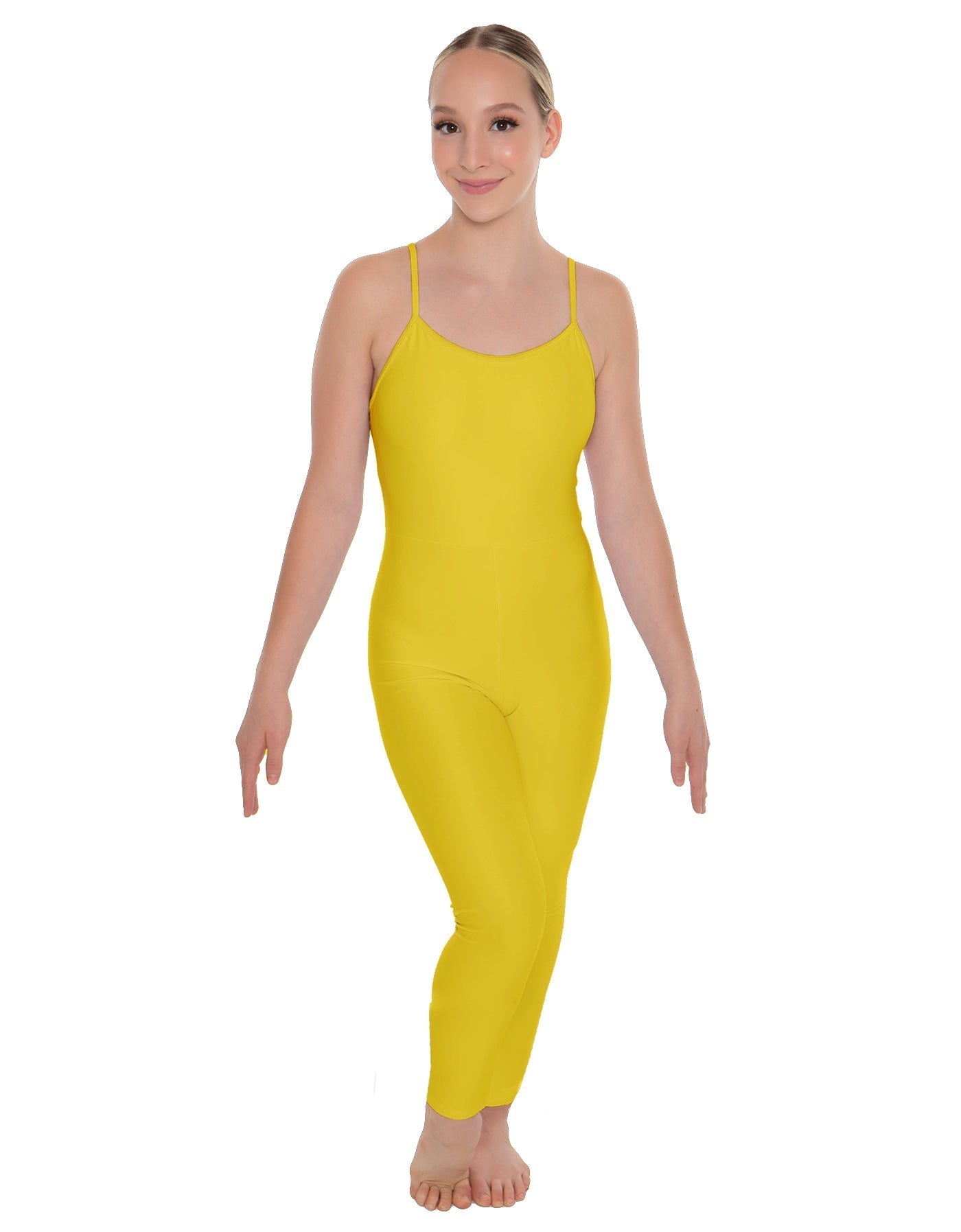 Solid Lycra Cami Unitard