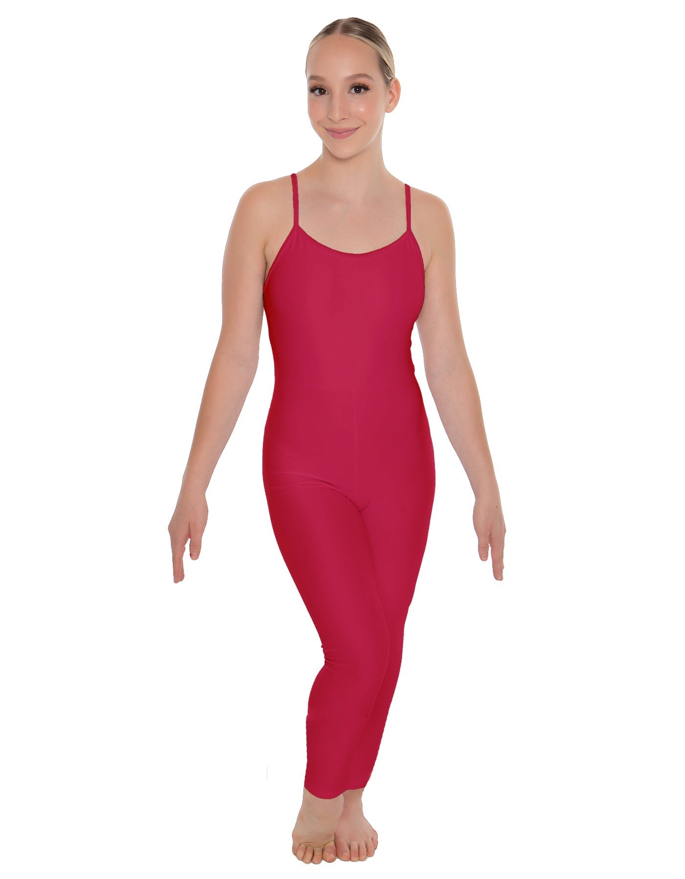 Solid Lycra Cami Unitard