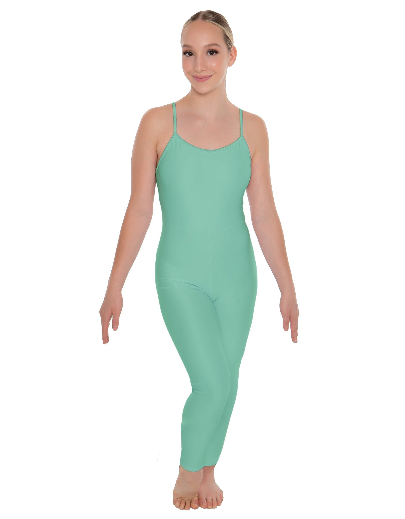 Solid Lycra Cami Unitard