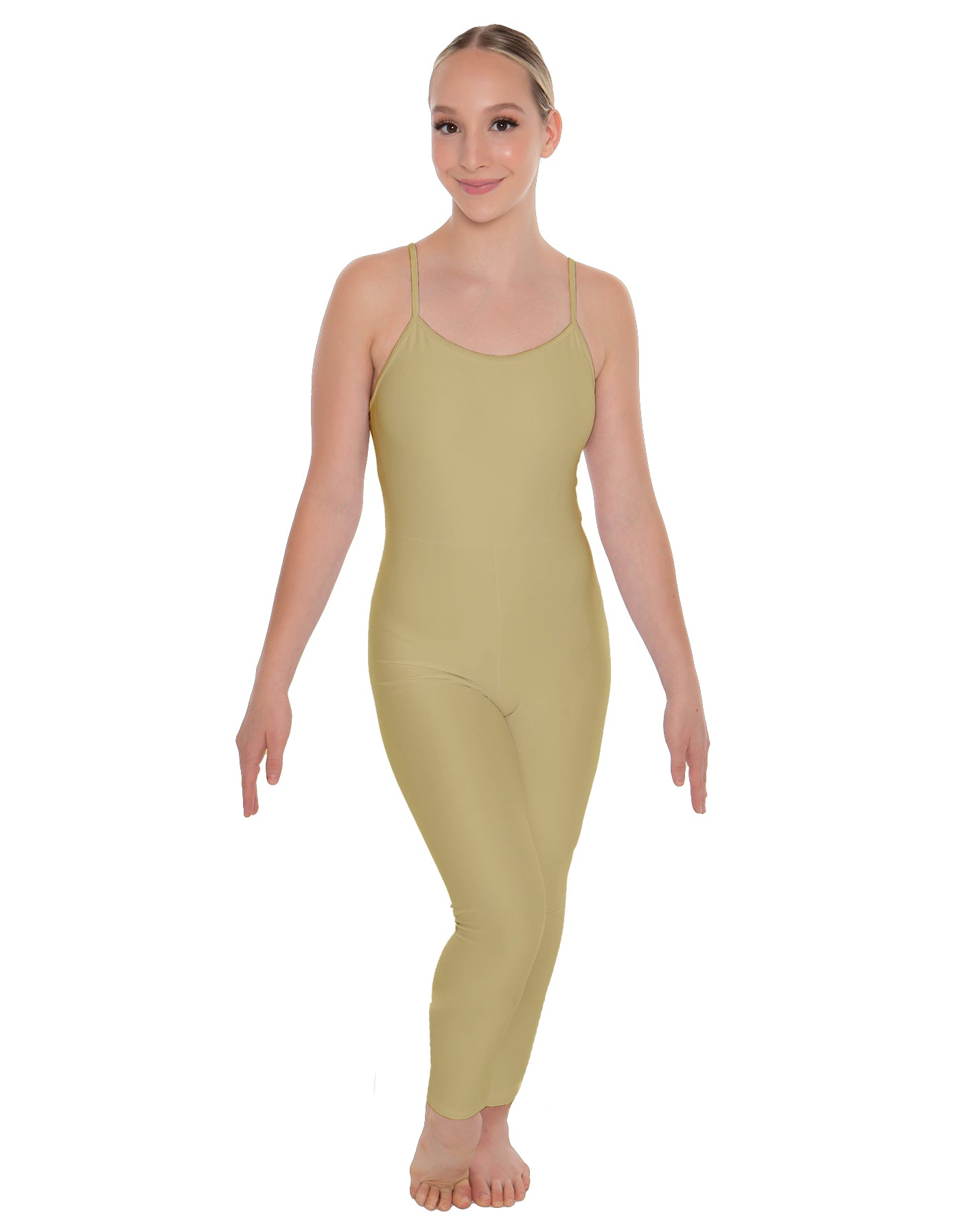 Solid Lycra Cami Unitard