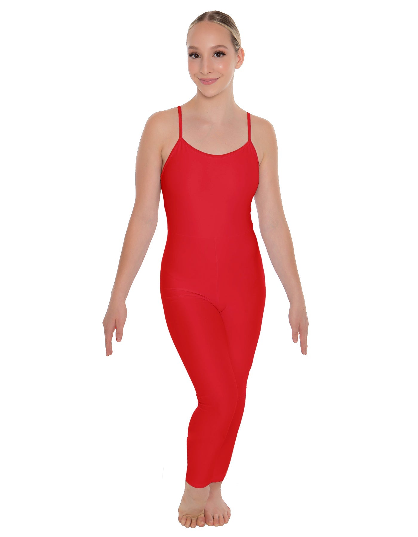 Solid Lycra Cami Unitard