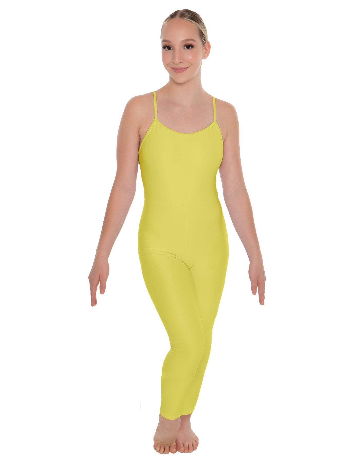 Solid Lycra Cami Unitard