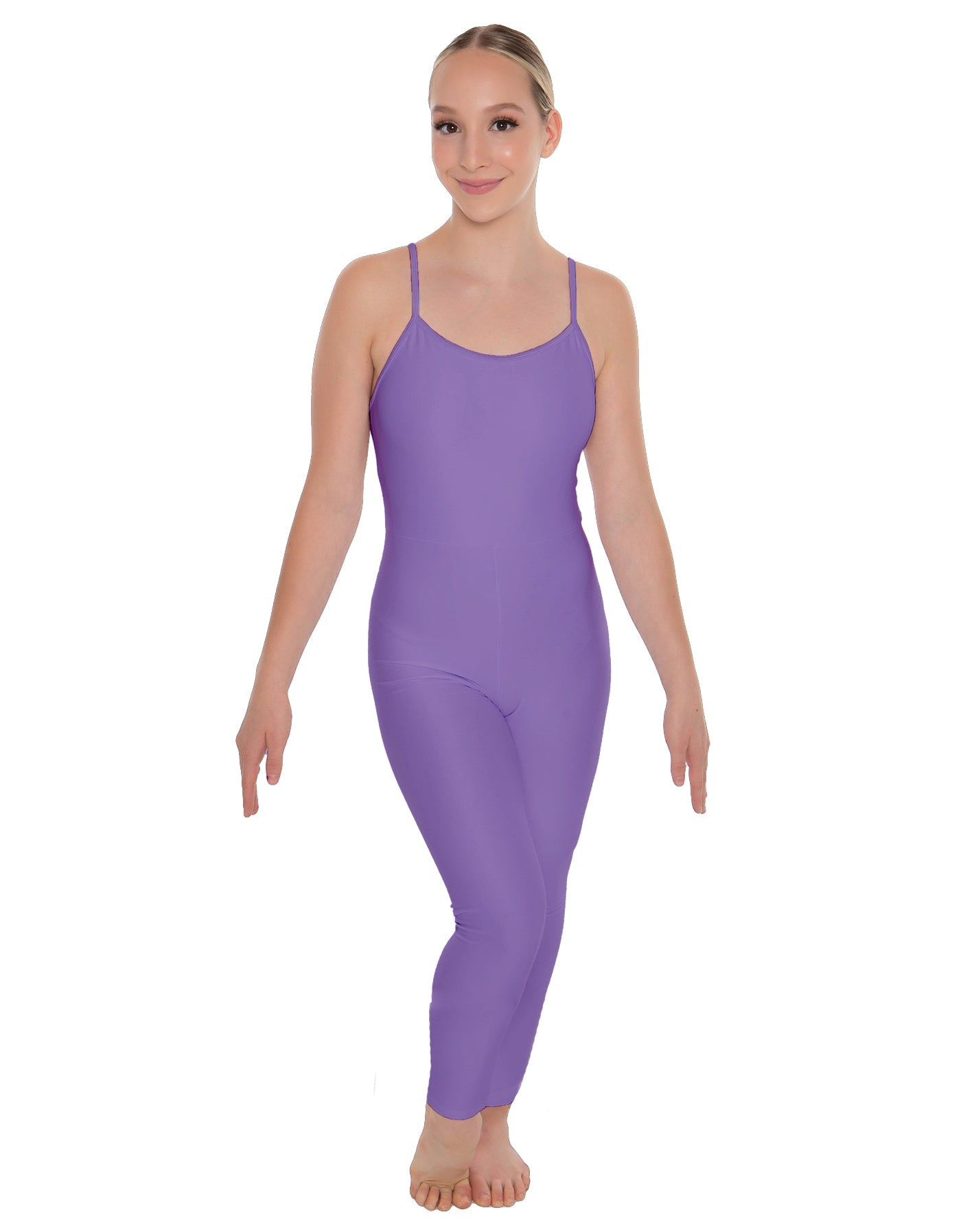 Solid Lycra Cami Unitard