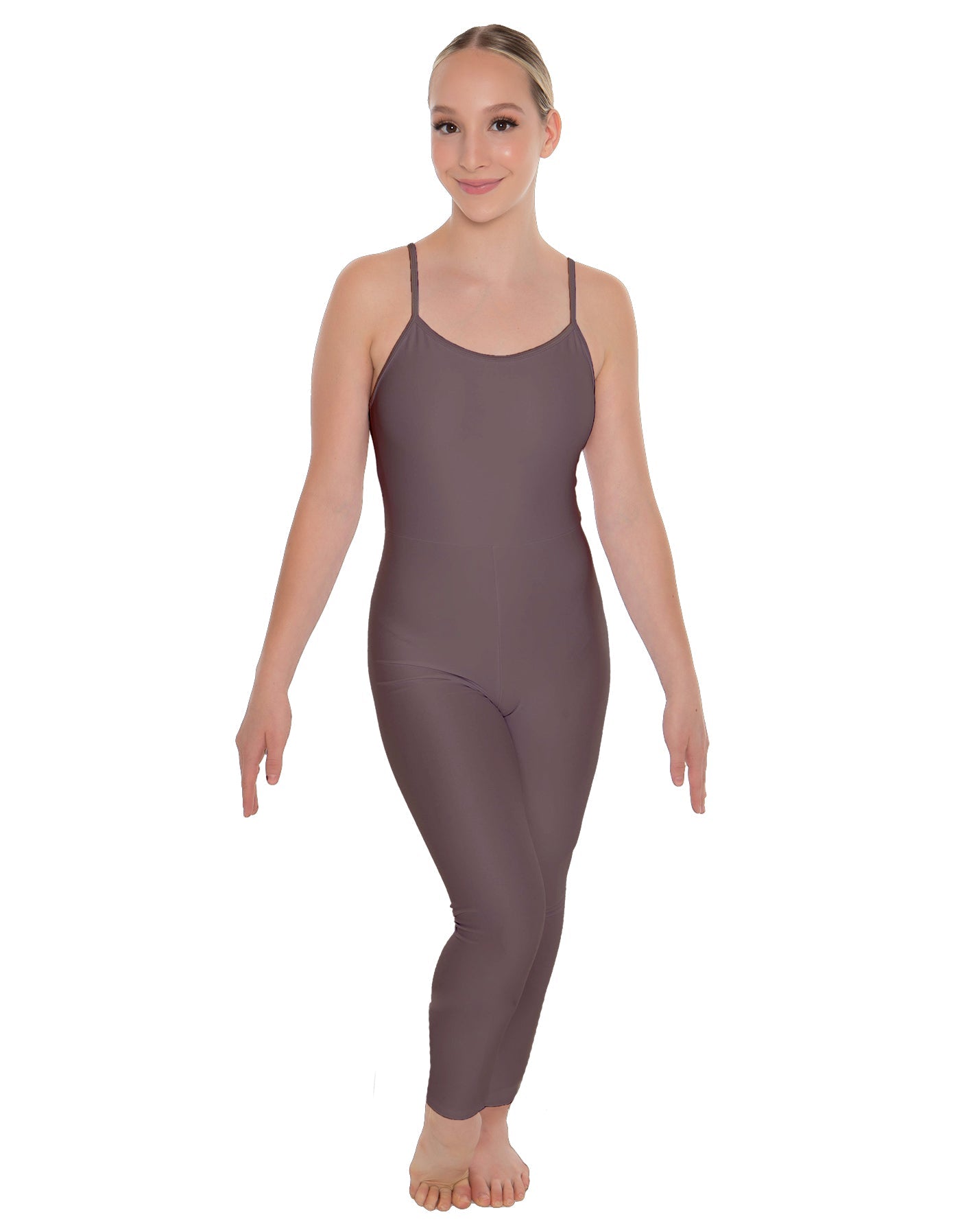 Solid Lycra Cami Unitard