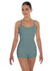 Solid Lycra Racer Strap Tank Biketard