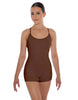 Solid Lycra Racer Strap Tank Biketard