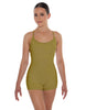 Solid Lycra Racer Strap Tank Biketard