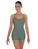 Solid Lycra Racer Strap Tank Biketard