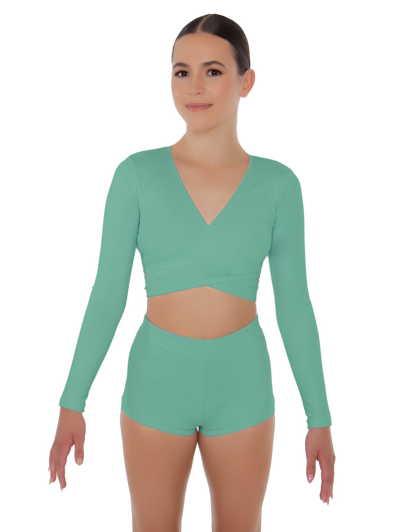 Solid Lycra Illuminate Crop Top