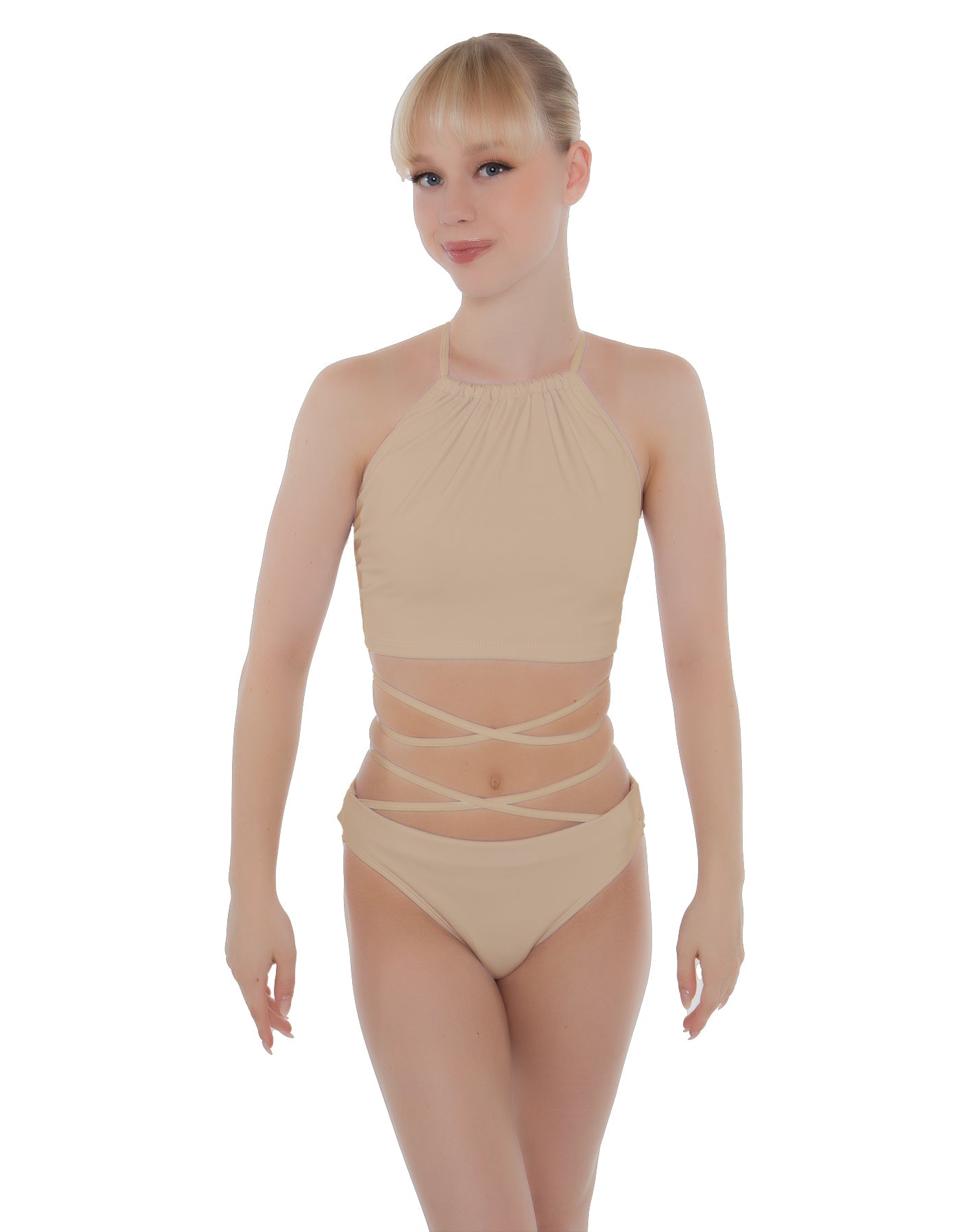 Solid Lycra Moving On Crop Top