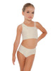 Solid Lycra One Shoulder Crop Top