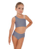 Solid Lycra One Shoulder Crop Top
