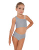 Solid Lycra One Shoulder Crop Top