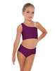 Solid Lycra One Shoulder Crop Top