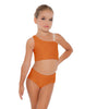 Solid Lycra One Shoulder Crop Top