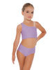Solid Lycra One Shoulder Crop Top