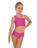 Solid Lycra One Shoulder Crop Top