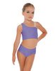 Solid Lycra One Shoulder Crop Top