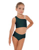 Solid Lycra One Shoulder Crop Top